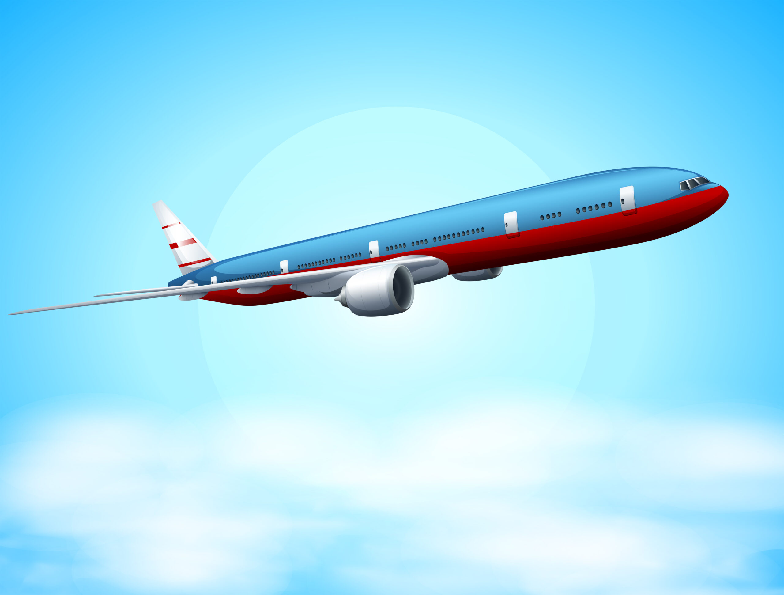 an aeroplane in the sky