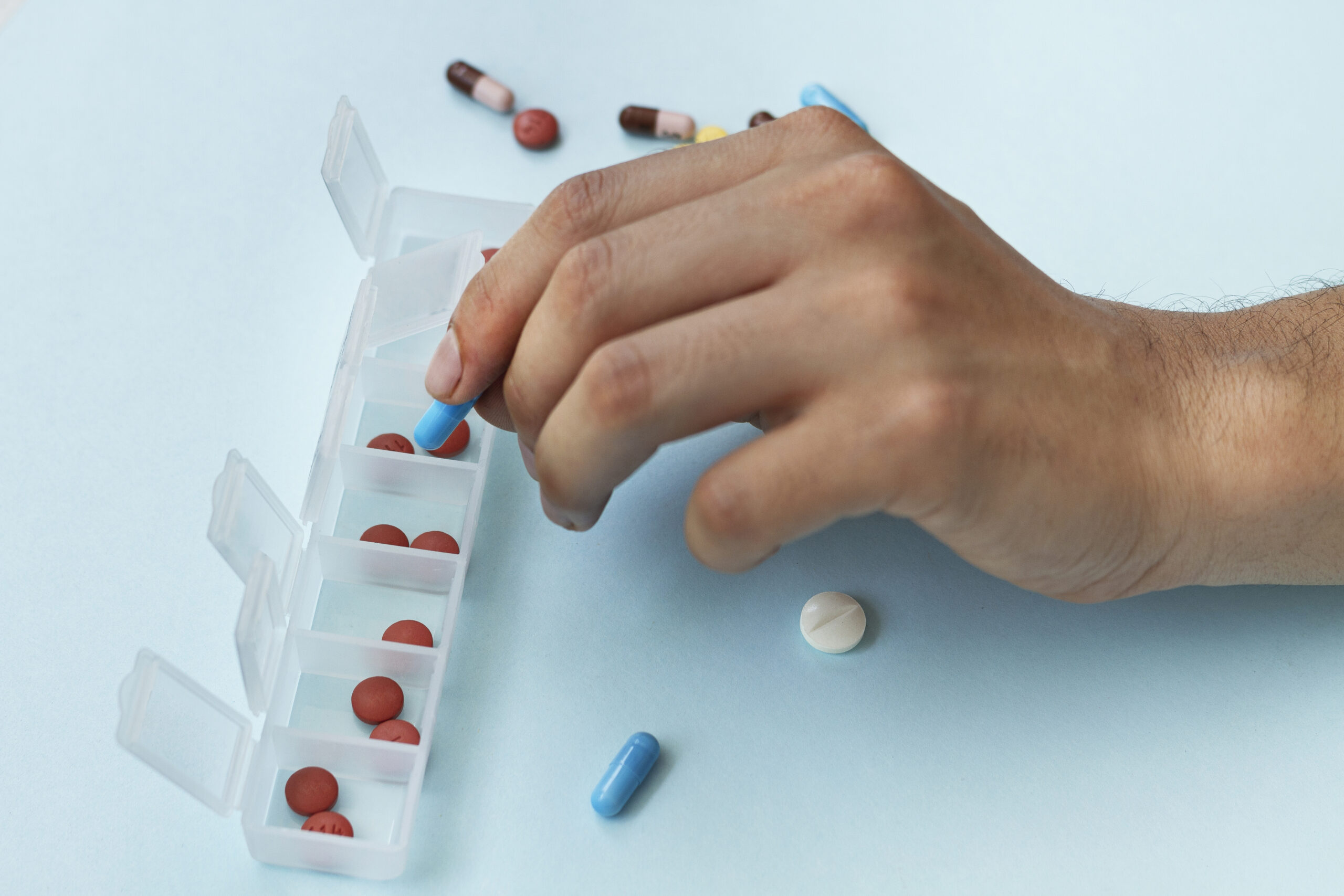 pill box arrangement still life