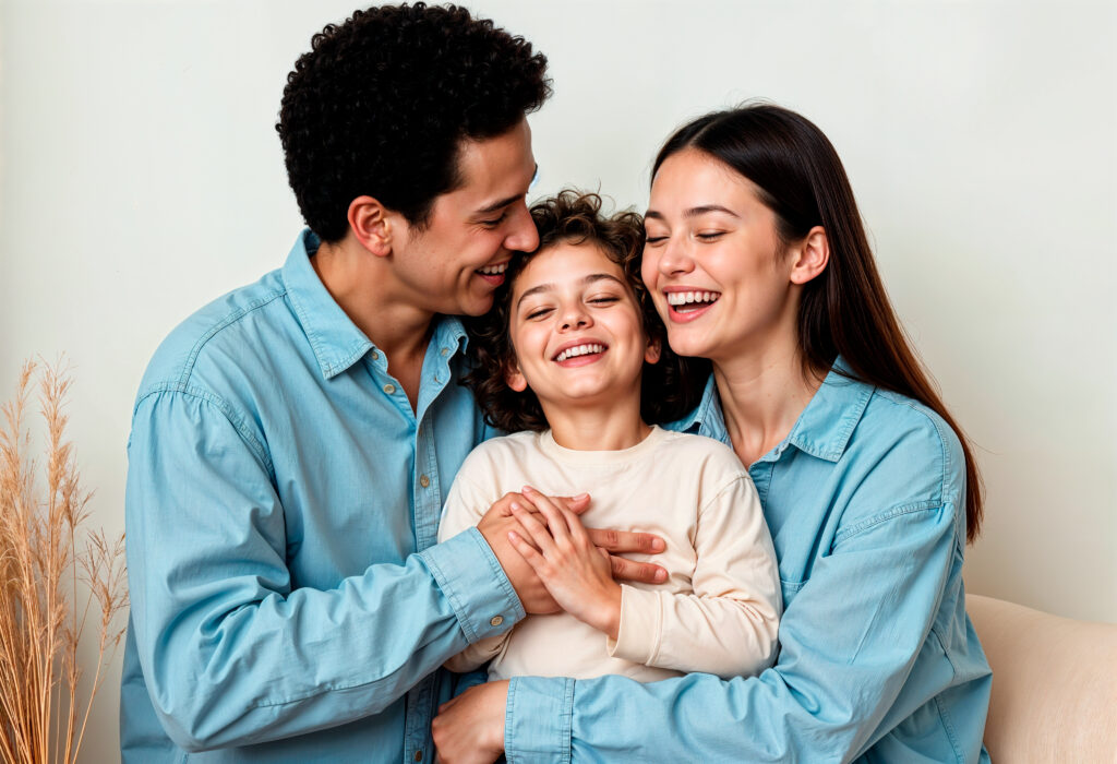 portrait family tenderness